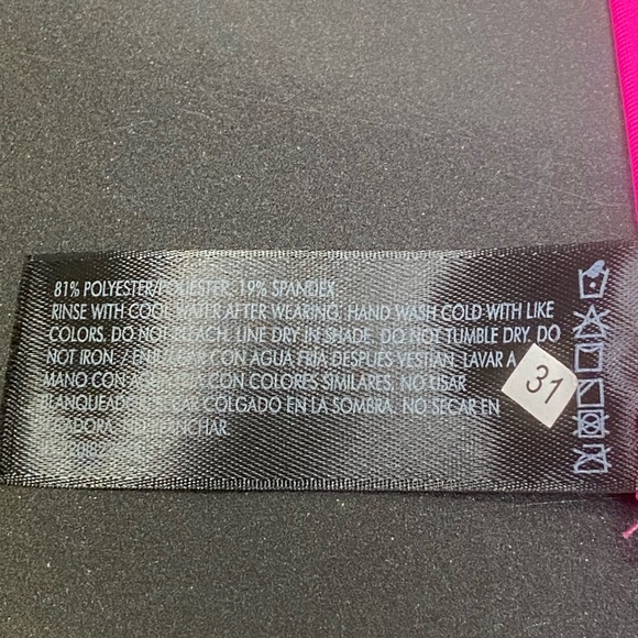 EUC 34A Push-Up Halter Tie Smart & Sexy Bikini Top Neon Hot Pink Bra Adj Band - Picture 9 of 11